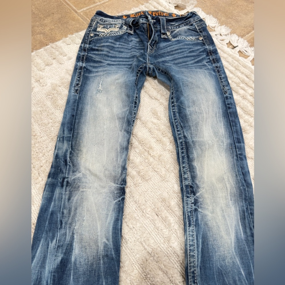 Rock Revival Faded Blue Bootcut Jeans